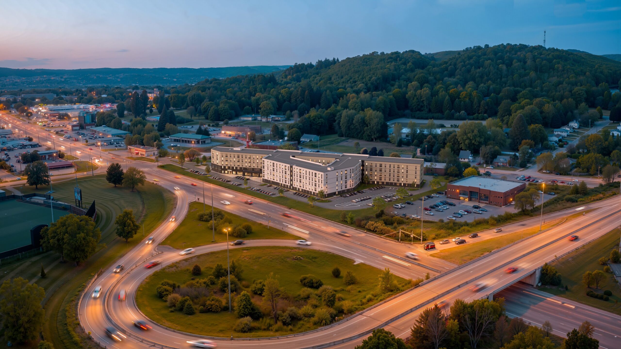 Aerial view of The Marshall Binghamton