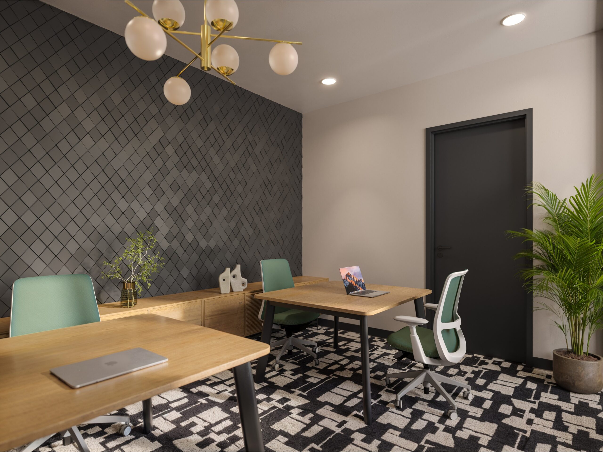 Rendering of study lounge at The Marshall Binghamton