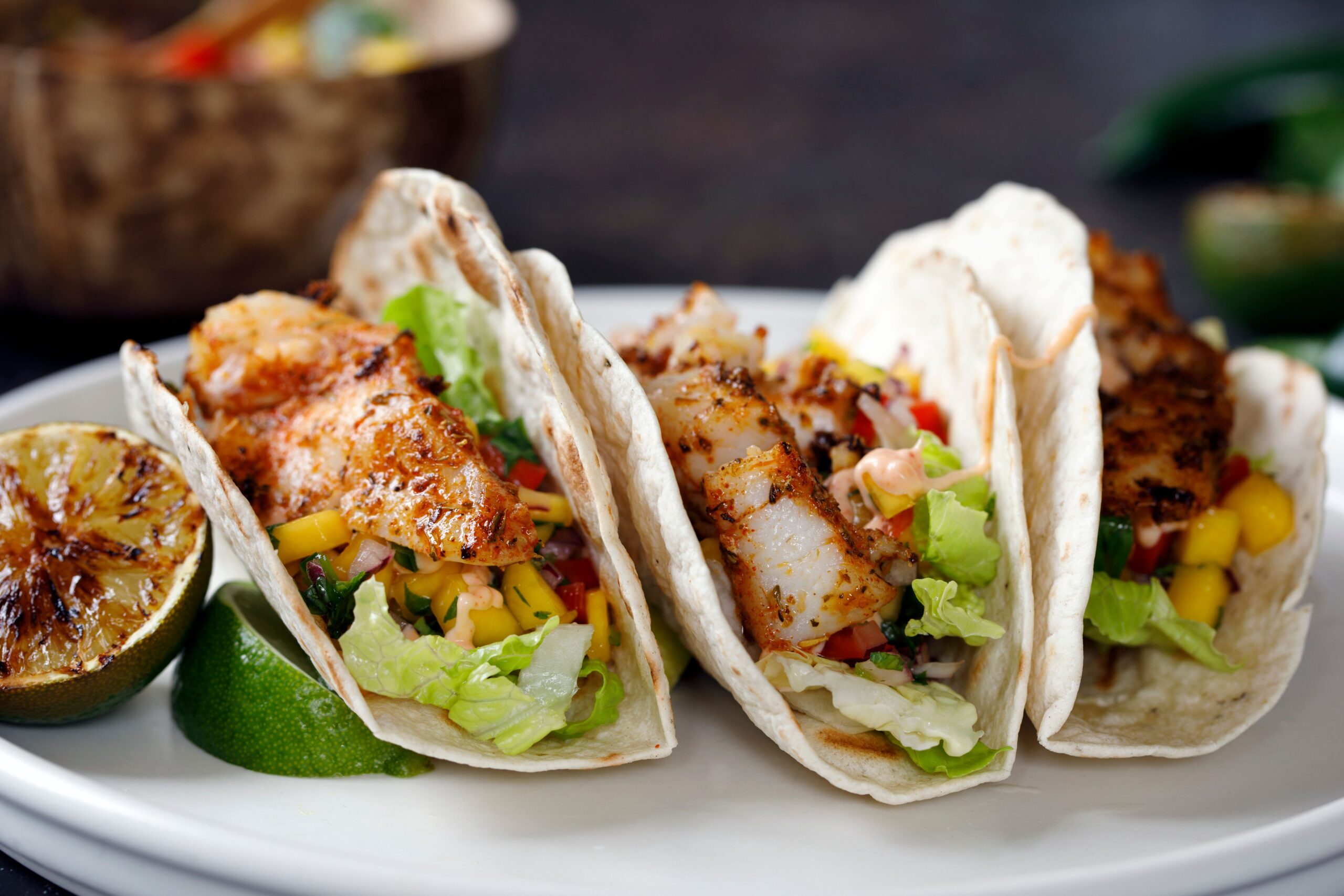 Grilled fish tacos